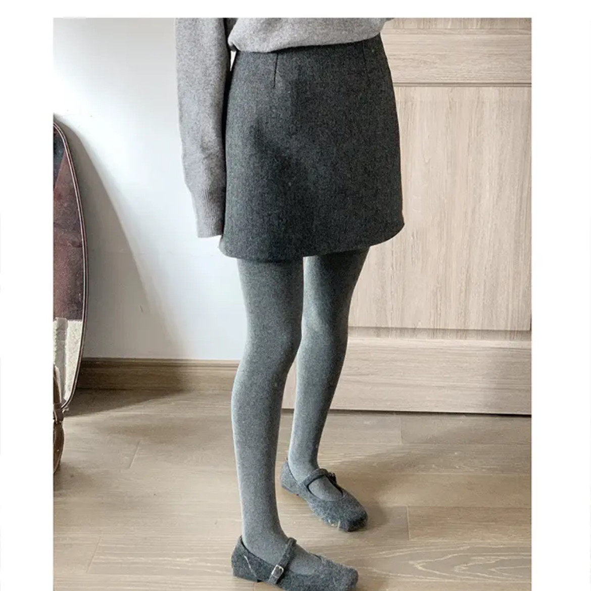 灰色毛呢半身裙女2025秋