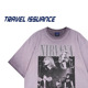ISSUANCE 周而复始 新款 TRAVEL 复古摇滚宽松印花短袖 T恤百搭男女