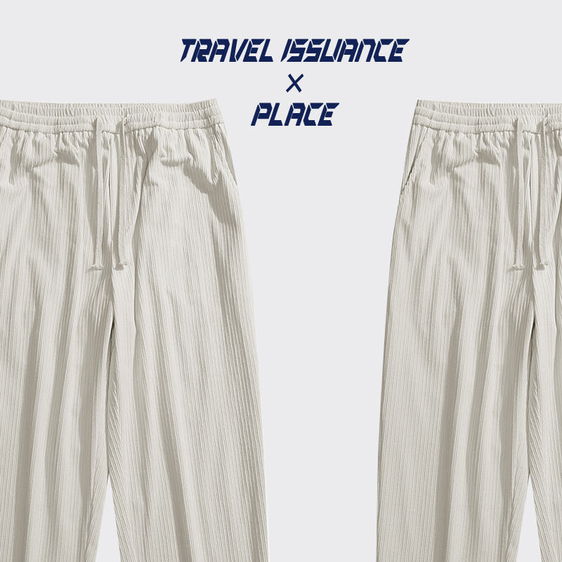 宽松休闲抽绳设计百搭长裤