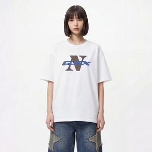 印花短袖 TRAVEL GSX双色字母 T恤宽松落肩机车风上衣 ISSUANCE