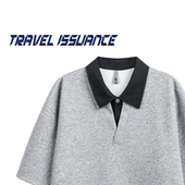 TRAVEL T恤BF 日系宽松百搭慵懒假两件翻领短袖 ISSUANCE 日常分享