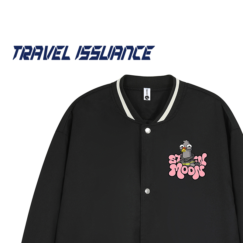 潮卡通宽松字母夹克棒球服外套BF