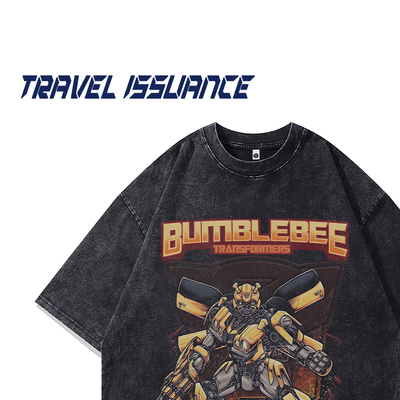 卡通动漫印花宽松短袖T恤男女