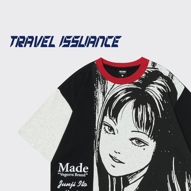 TRAVEL ISSUANCE眼里有你日系原创动漫人物新款甜酷宽松短袖T恤-封面