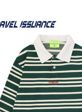 TRAVEL ISSUANCE YR1357 Multi-color striped polo shirt