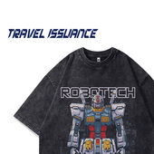 From T恤BF 小众潮牌复古卡通动漫印花圆领宽松短袖 Mars 没有时间