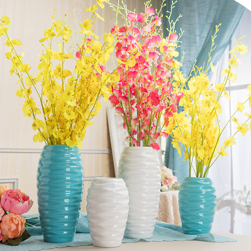 陶瓷花瓶简单的家干花插花舞蹈兰花斯堪的纳维亚现代创意家居配件