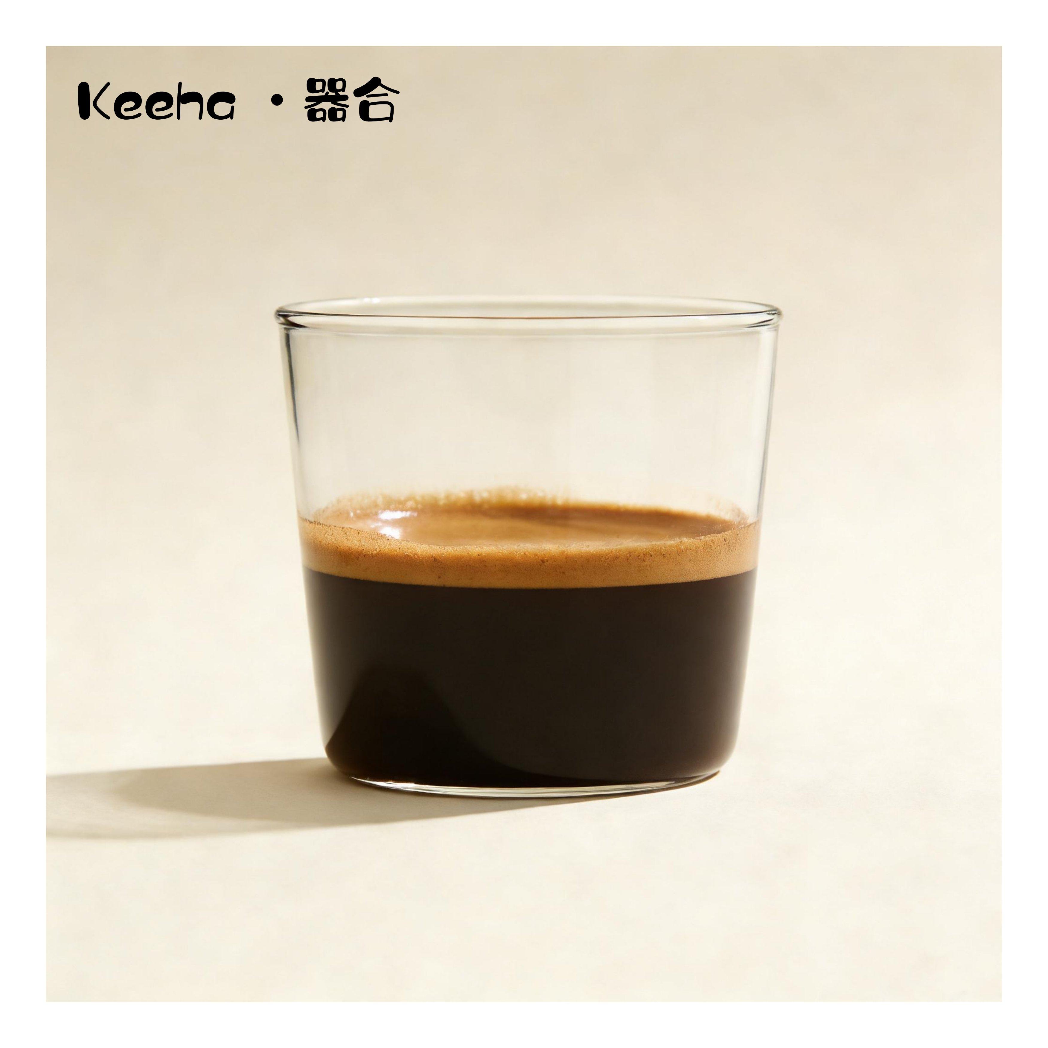 简约咖啡杯高硼硅玻璃杯轻薄耐高温可加热可冷冻咖啡拿铁dirty杯