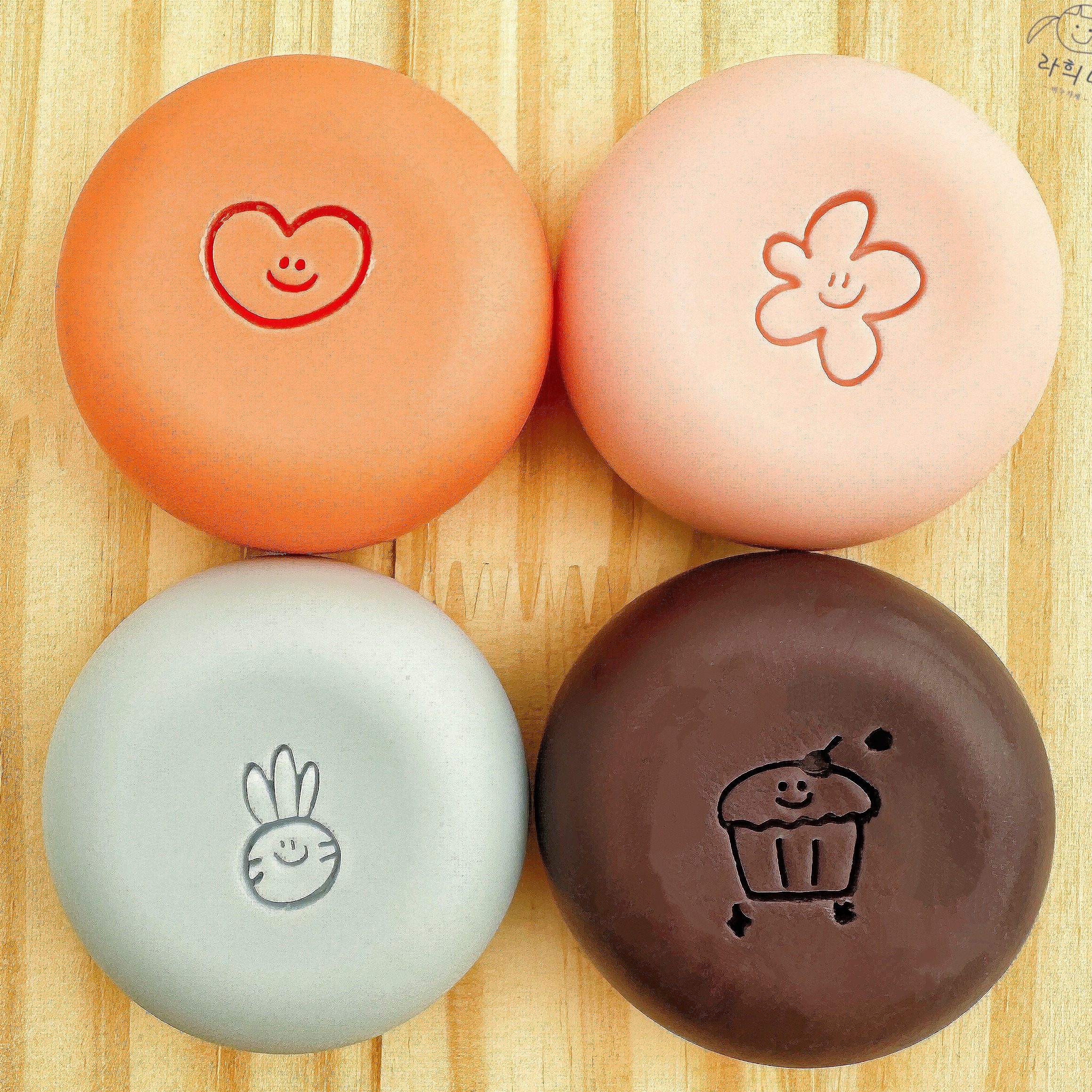 4小萌友 4个章 印章 冷制皂 伴手礼高透明亚克力