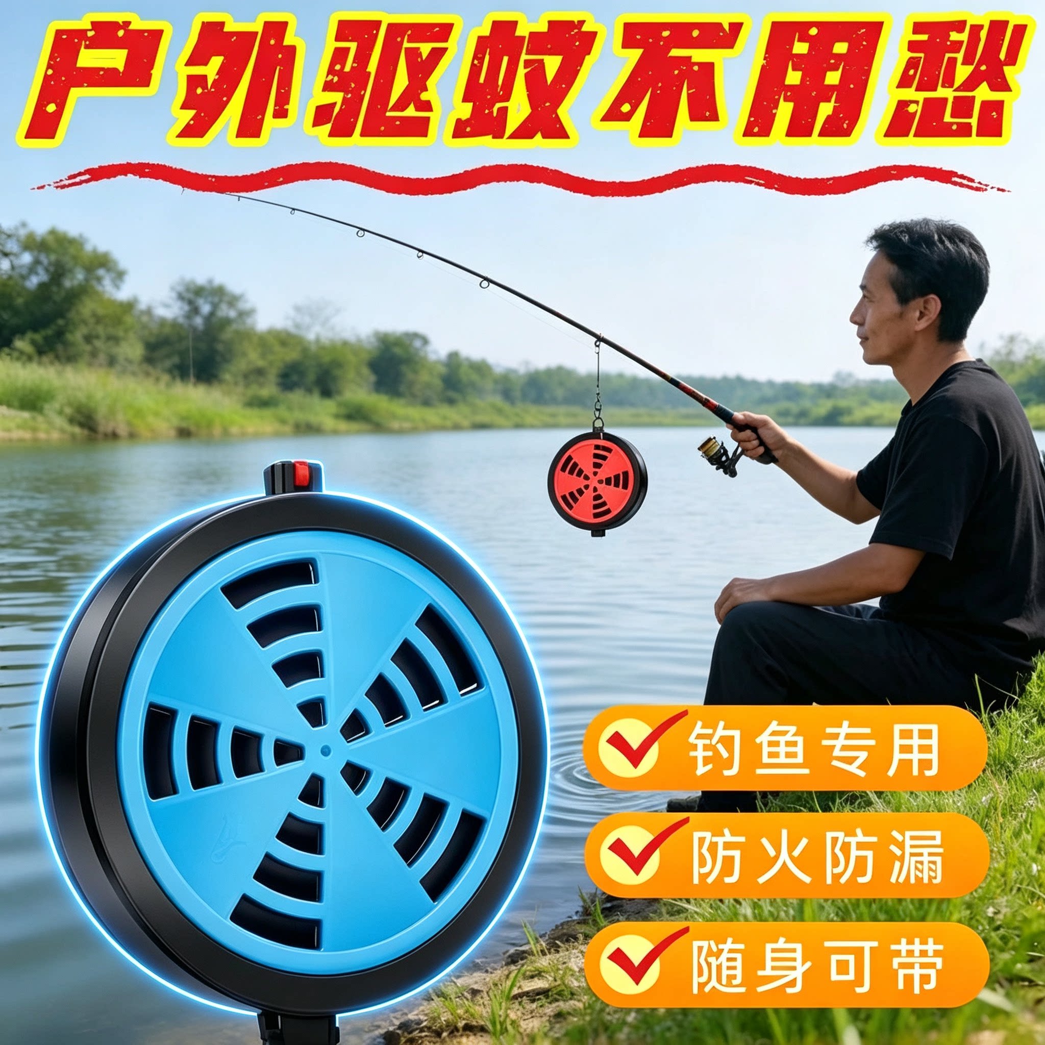 蚊香盒户外便携式可挂蚊香盘托盘随身露营夜钓钓鱼可悬挂安全防火