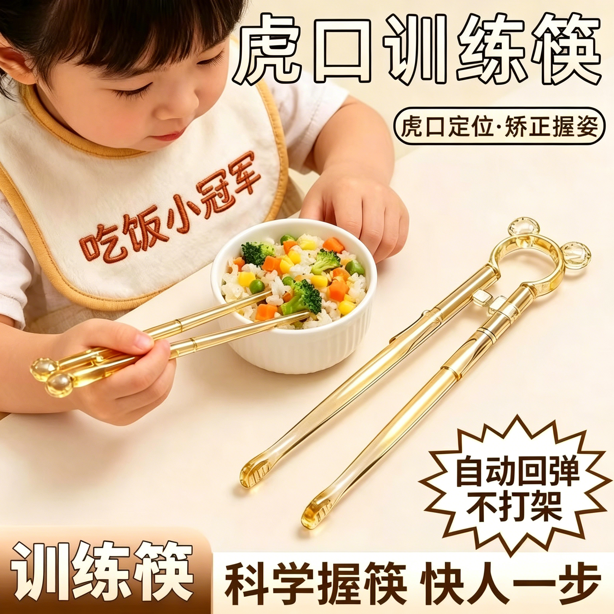 儿童筷子PPSU训练筷宝宝专用2 -6岁以上学习筷辅助幼儿练习餐具