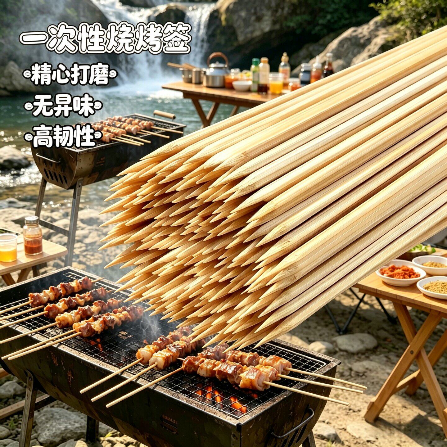 竹签一次性烧烤签火锅串串签子麻辣烫关东煮竹签子钵钵鸡钵仔糕签