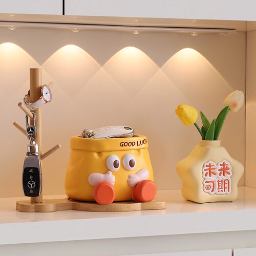 卡通创意入户玄关钥匙收纳摆件家居客厅装饰品趣味收纳盒可爱笔筒