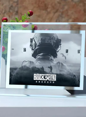 暗区突围游戏周边照片装饰画水晶玻璃相框创意摆件定制生日礼物