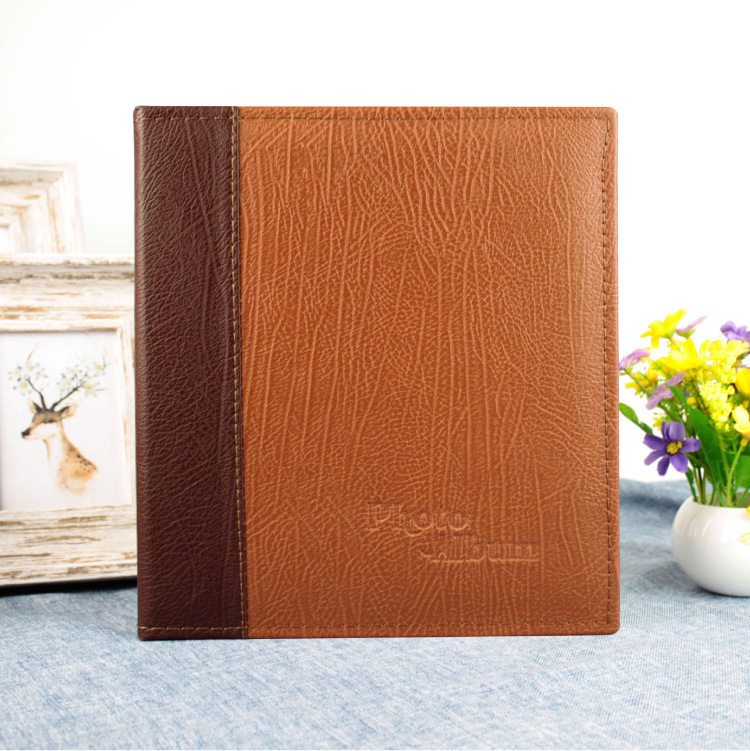 广美精美皮革5R160张7寸相册影集插页家庭宝宝成长记录photoalbum