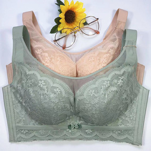 奴芝9156大胸显小超薄款C杯收副乳防下垂无钢圈文胸透气聚拢内衣