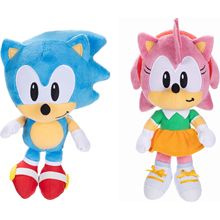 刺猬索尼克艾米游戏儿童可爱9寸毛绒人物公仔玩具正版Sonic Plush
