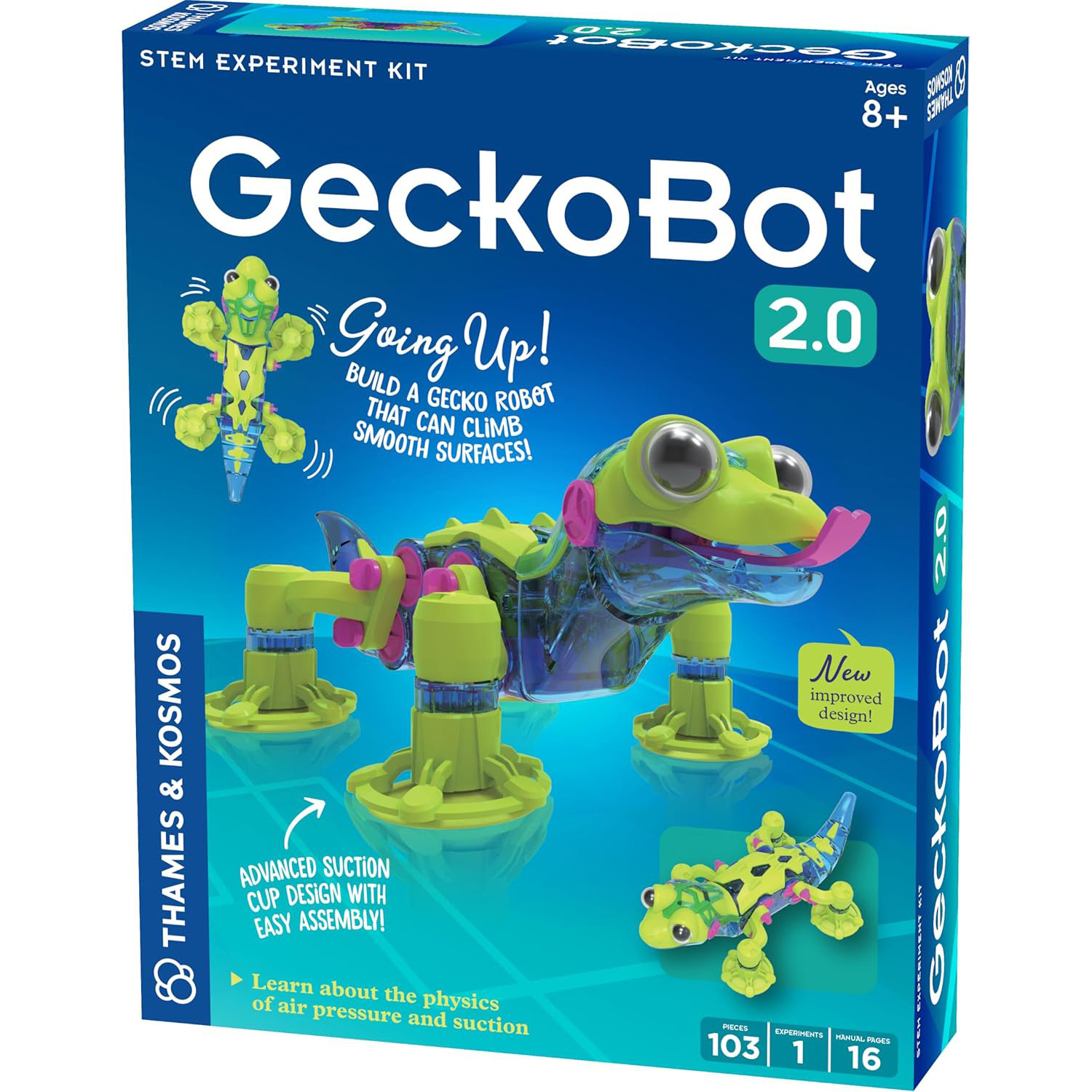 搭建壁虎机器人攀爬墙壁工程物理科学儿童STEM玩具正版 GeckoBot