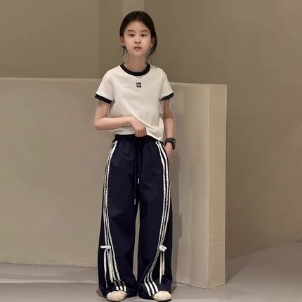 童装女童夏装套装2026新款洋气儿童中大童短袖女孩夏季休闲两件套
