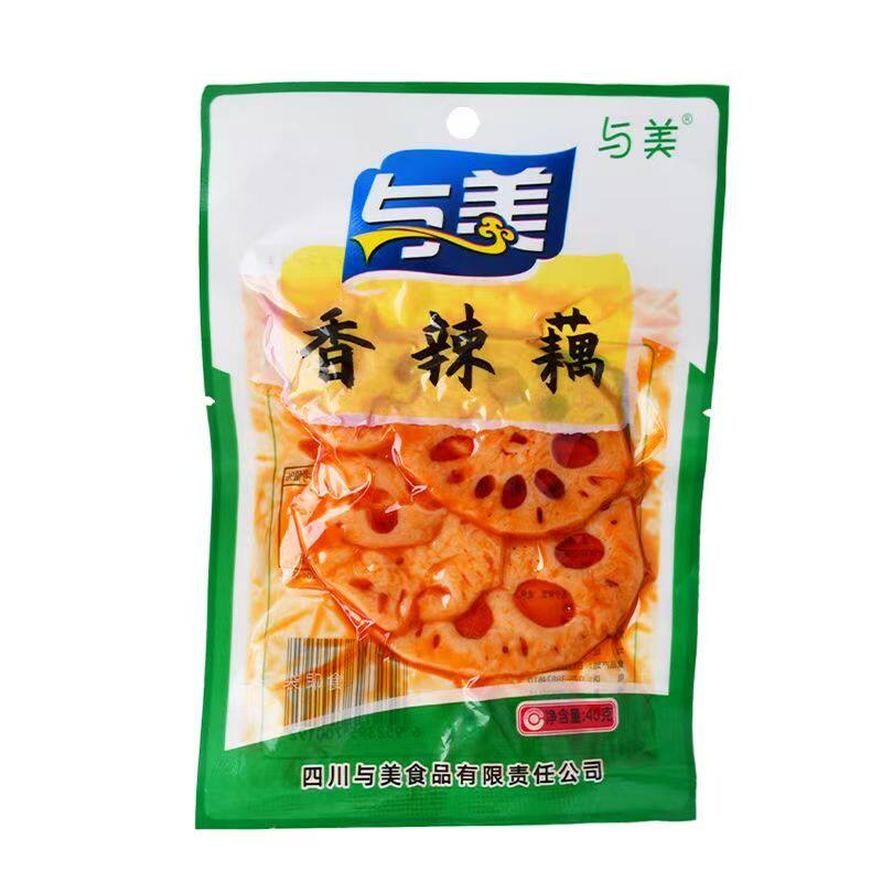 与美袋装山椒海白菜香辣藕土豆开袋即食怀旧休闲零食小包装