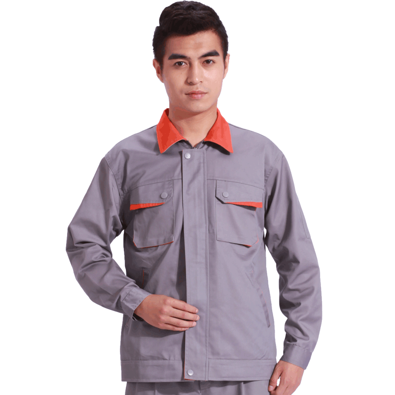 长袖工作服套装男春秋上衣工地劳保服耐磨建筑汽修车间工厂服定制