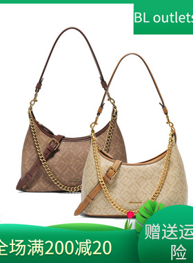 百丽包包女25通勤海鸥老花单肩斜挎轻便旅行hobo腋下包X7424CX5