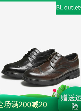 TATA他她男鞋2025新款秋商场同款纯色舒适百搭休闲皮鞋男VNL01CM5