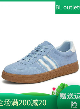 TATA他她复古休闲德训鞋女鞋运动鞋蓝色板鞋2025春季新款WU401AM5