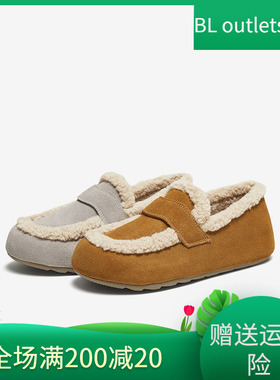 【小云团】百思图25冬新款勃肯鞋雪地靴加绒保暖女单鞋D3505DM5