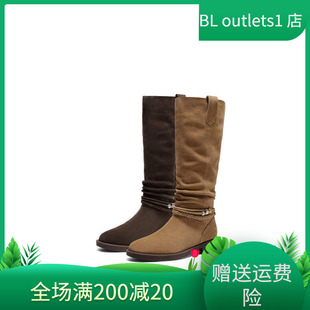 森达复古西部堆堆靴骑士靴25冬新小金豆粗跟美拉德长筒靴ZTI74DG5