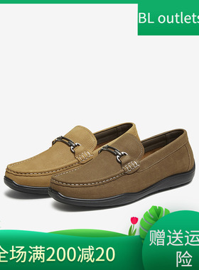 百思图2025秋季新款牛皮乐福鞋豆豆鞋商务通勤男休闲皮鞋51718CM5