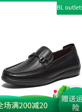 百思图2025秋季新款商场同款乐福鞋时尚商务男休闲皮鞋51725CM5