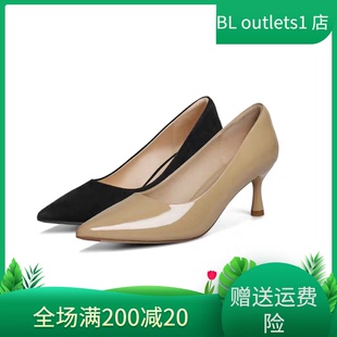 F3R1 百丽浅口牛皮尖头细高跟通勤女鞋 F3R1D 2026春款 国内专柜正品