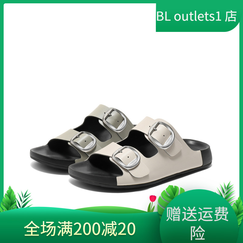百丽女鞋子休闲舒适勃肯拖鞋女夏季新款可外穿沙滩拖鞋B2488BT5