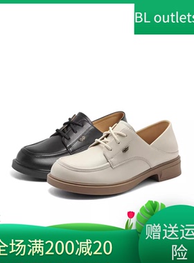 国内专柜正品2024春款百丽牛津鞋羊皮低跟英伦风女单鞋A7G1 A7G1D