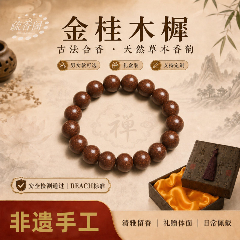 古法非遗手工香珠淡雅留香