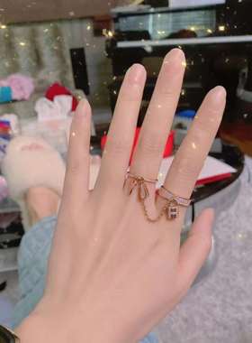 戒指满钻钥匙钥匙指环满钻指环