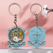 定制厦门船锚夜光钥匙扣 珊瑚砂创意挂件 私人定制纪念品礼物