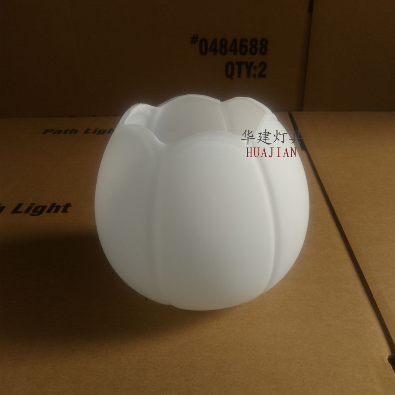 灯具配件 奶白LED灯饰莲花灯罩 客厅 餐厅吊灯吸顶灯花蕾玻璃灯罩