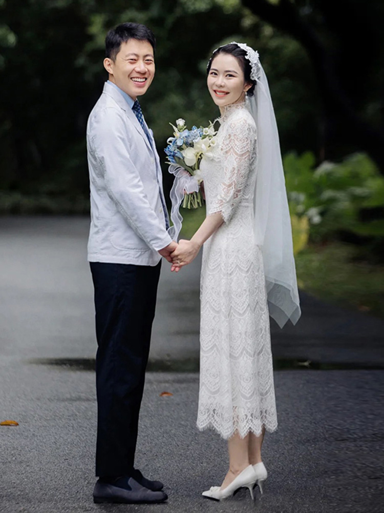 雅赏中式领证登记旗袍