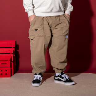 K叔2024春季宽松大码工装裤多口袋机能户外山系休闲长裤