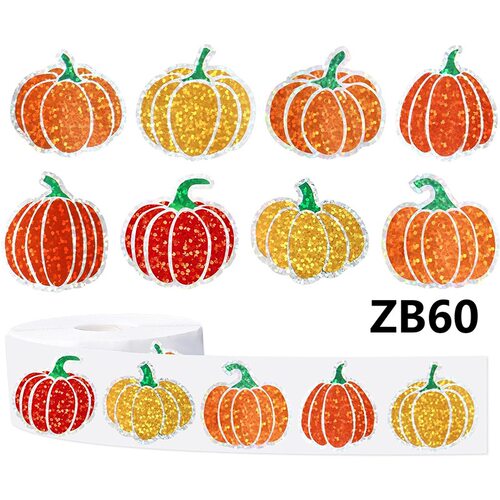 THANKS GIVING 秋季感恩节南瓜贴纸礼物包装封口贴 Q-ZB60