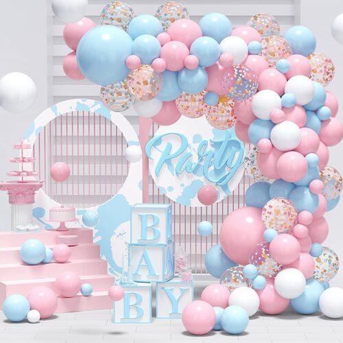 BOY OR GIRL 宝宝性别揭示迎婴派对气球套装  GENDER REVEAL