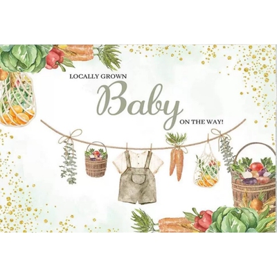 BABY ON THE WAY 宝宝性别揭示迎婴派对背景布 BABY SHOWER YX