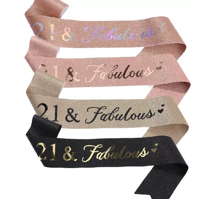 HAPPY BIRTHDAY FABULOUS 生日数字肩带 JD078