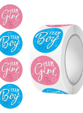 BOY OR GIRL 宝宝性别揭示迎婴派对贴纸 GENDER REVEAL PARTY