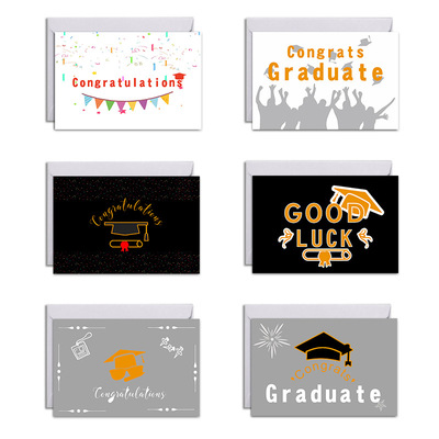 CONGRATS GRADUATE庆祝毕业小卡片小贺卡+信封+贴纸 DX171