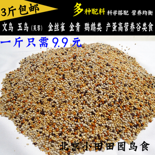 三斤装包邮黄雀黄鸟食玉鸟虎皮纹鸟饲料金丝雀金青鹦鹉类产蛋高谷