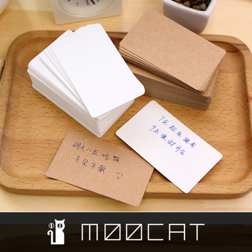 MOOCAT文具白卡盖章手绘