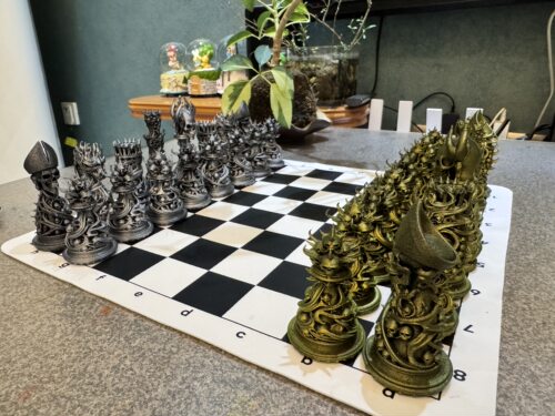 3D打印哥特式国际象棋摆件骷髅主题造型（一套32枚）